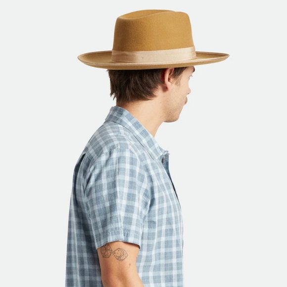 Brixton Reno Fedora Metal Bronze Size M
